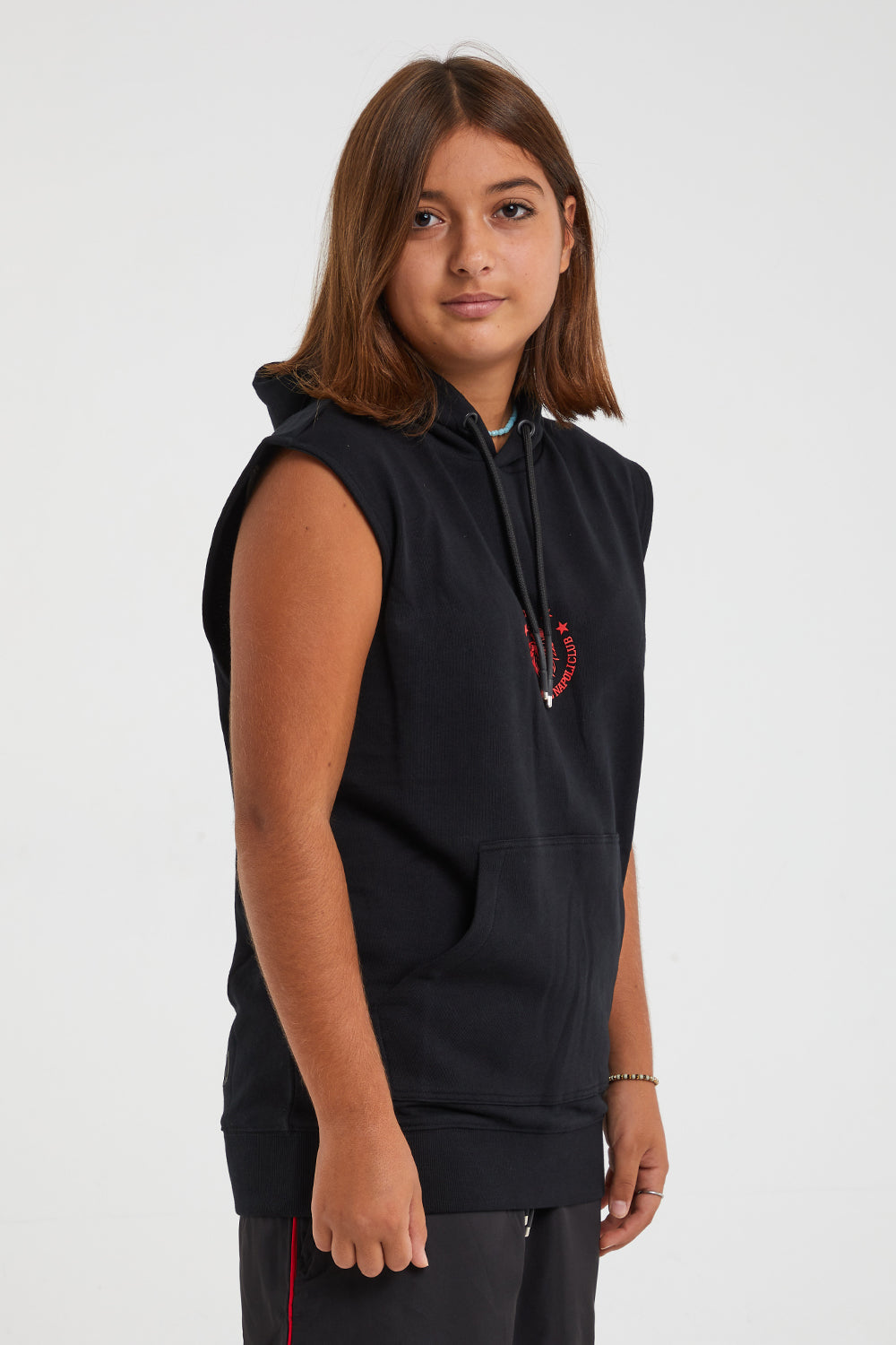 FELPA SMANICATA CON CAPPUCCIO KIDS