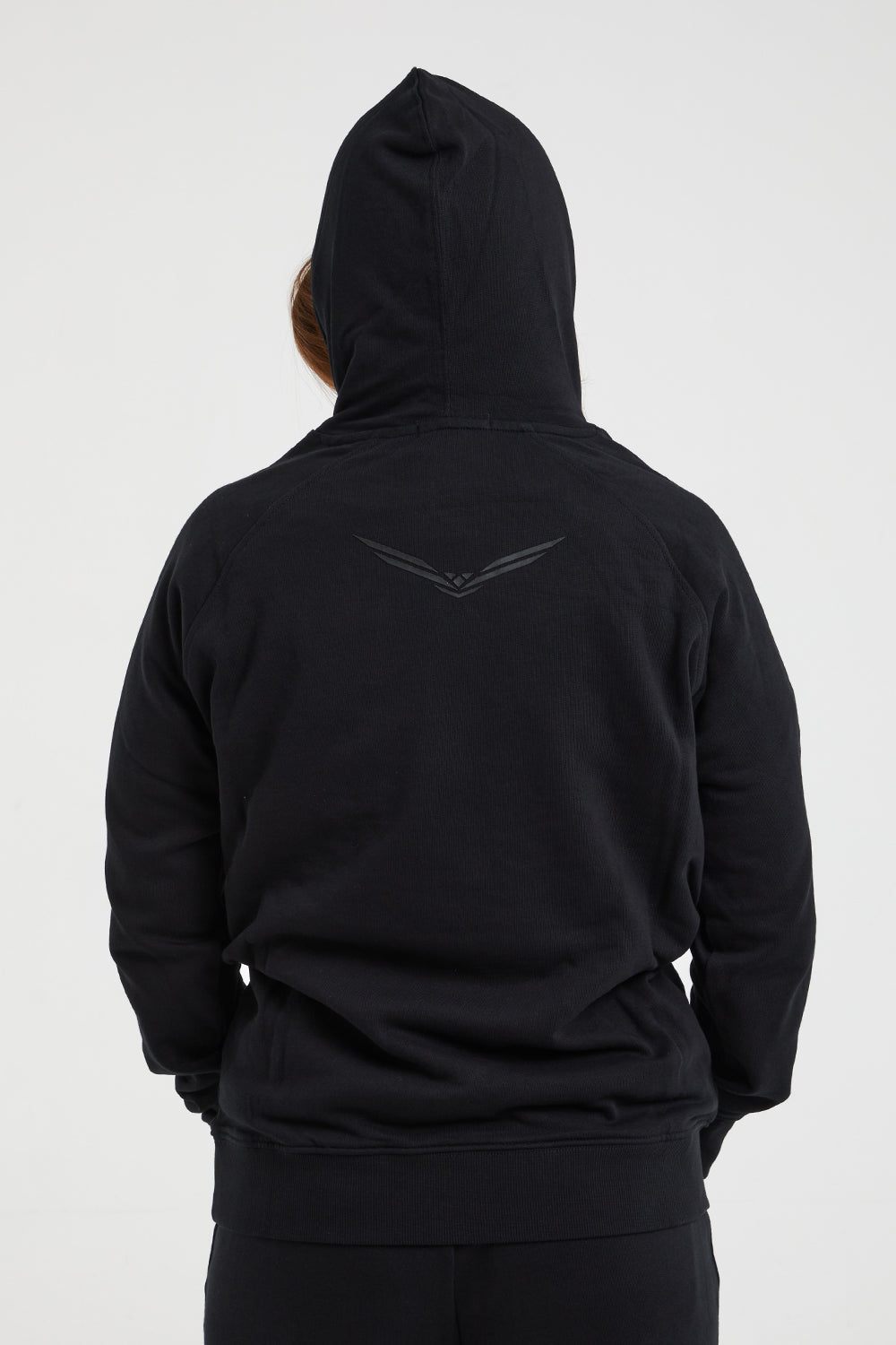 FELPA NERA CON CAPPUCCIO KIDS