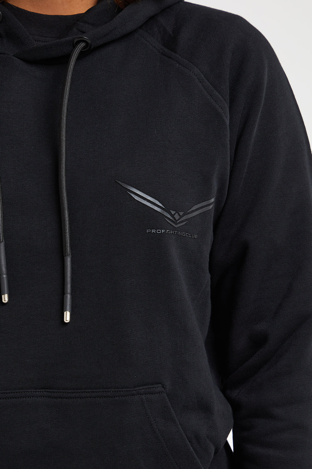 FELPA NERA CON CAPPUCCIO KIDS