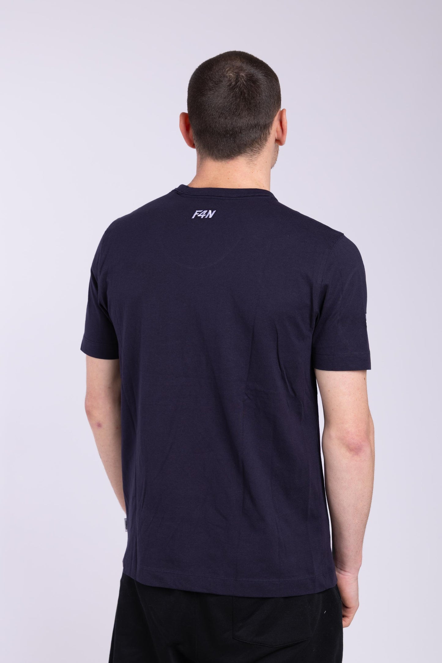 T-shirt ricamata F4N - blu