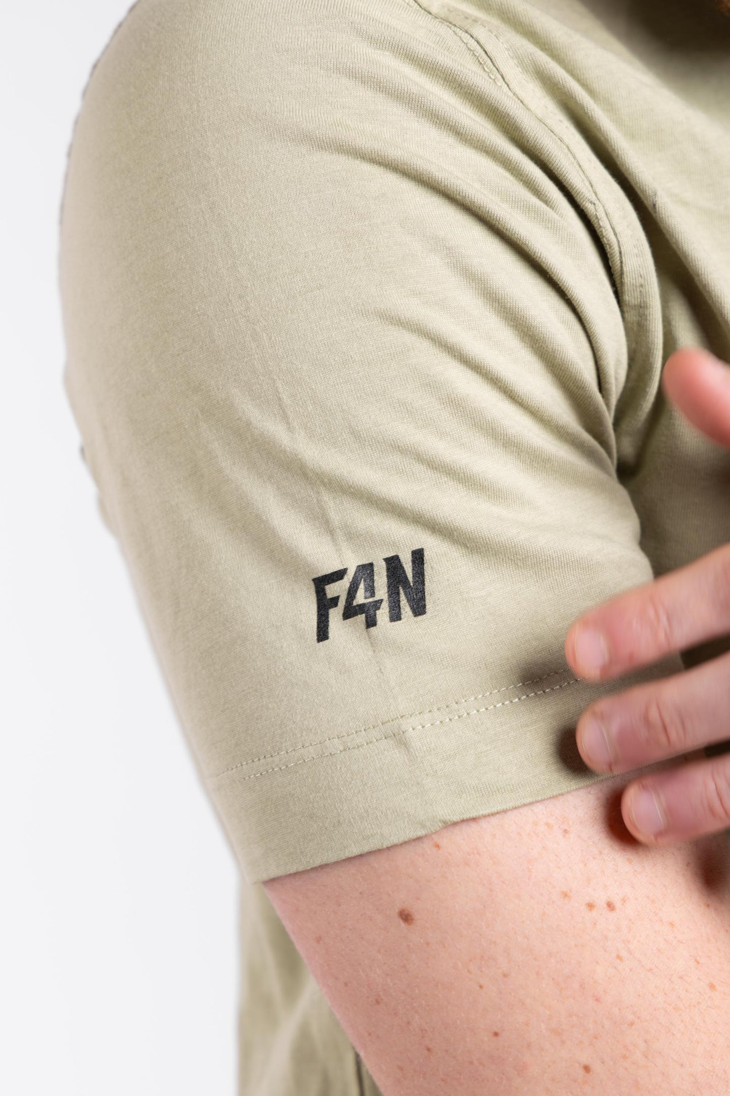 T-shirt stampa F4N - beige/green