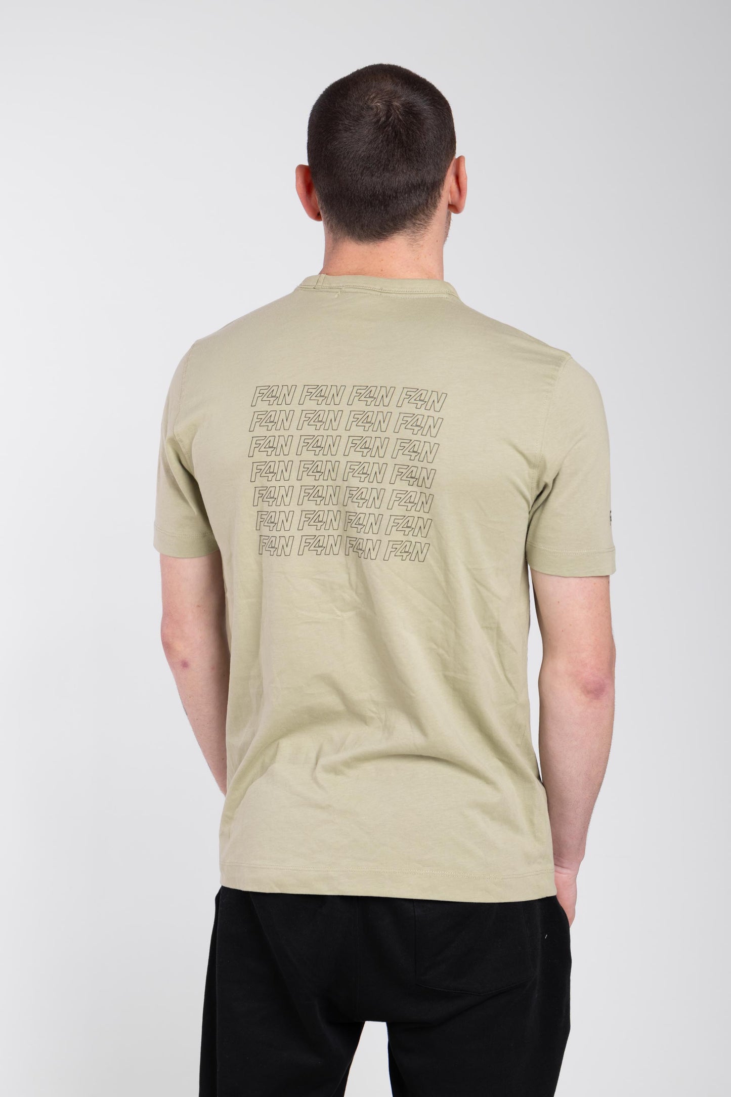 T-shirt stampa F4N - beige/green