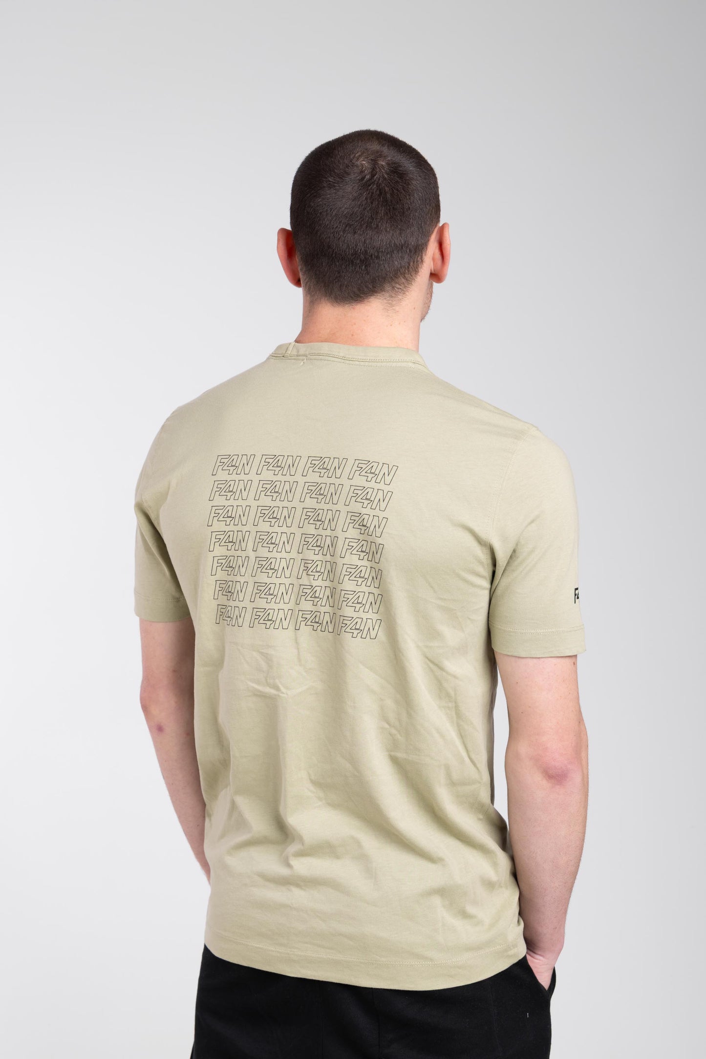 T-shirt stampa F4N - beige/green