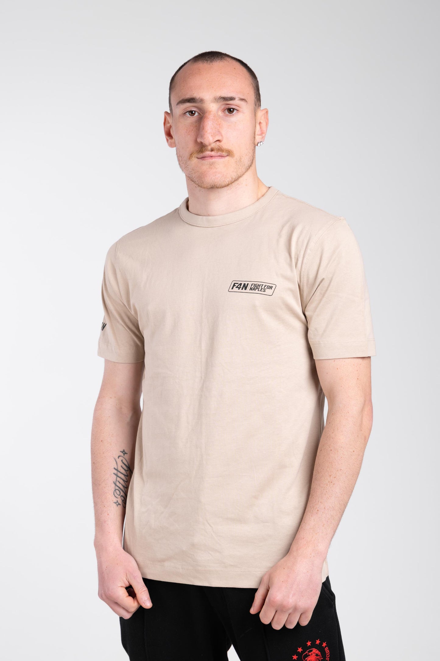 T-shirt stampa F4N - beige