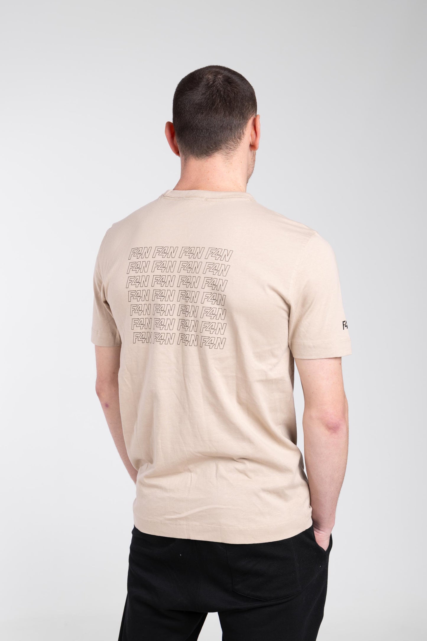 T-shirt stampa F4N - beige