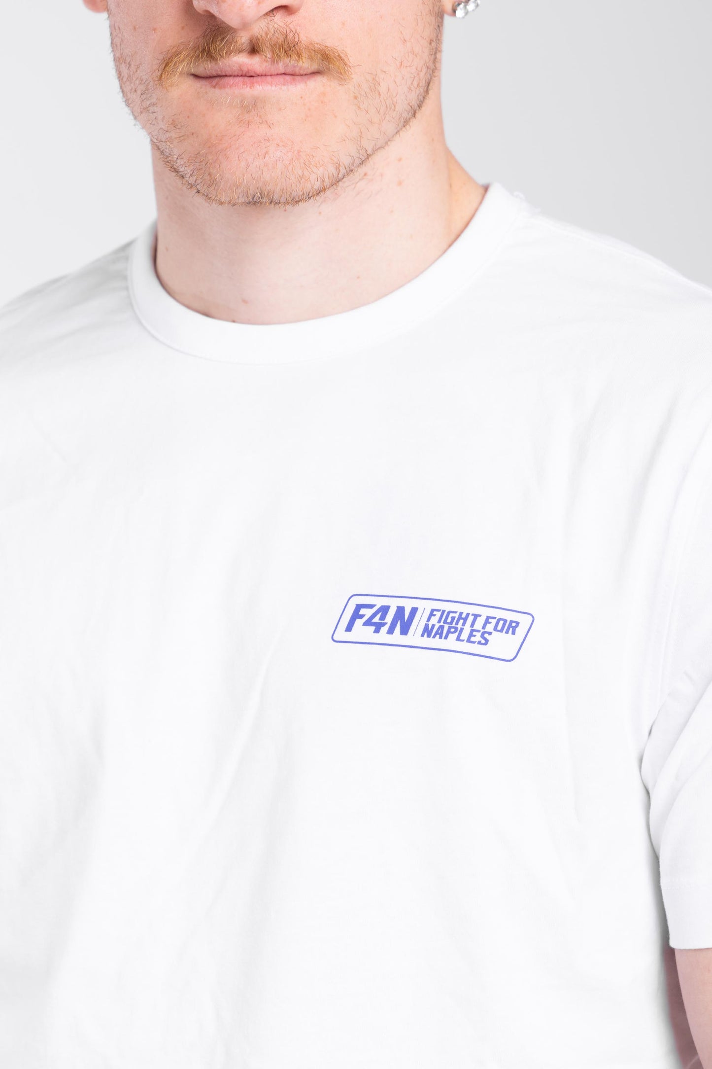 T-shirt stampa F4N - bianco/blu