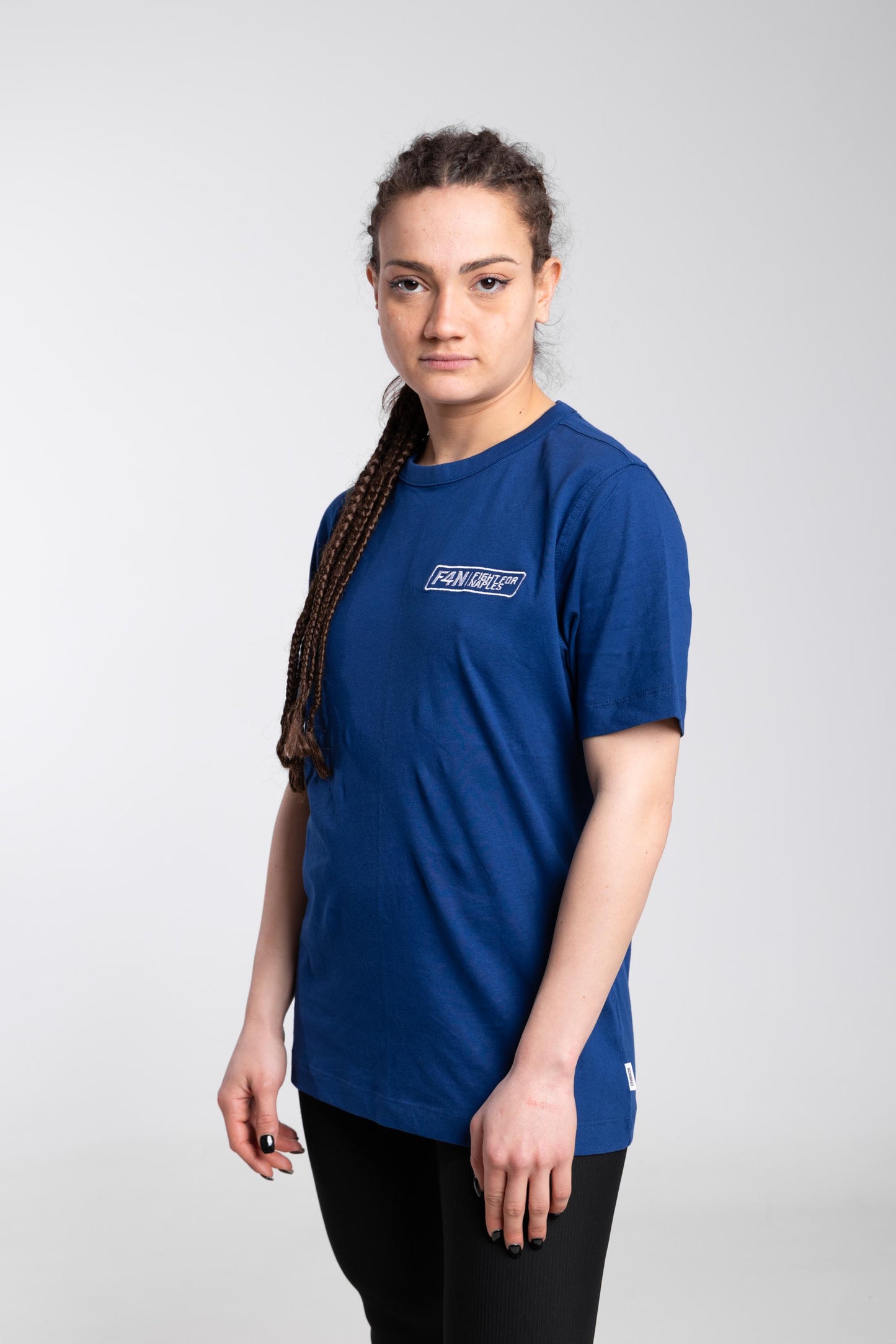 T-shirt ricamata F4N - bluette