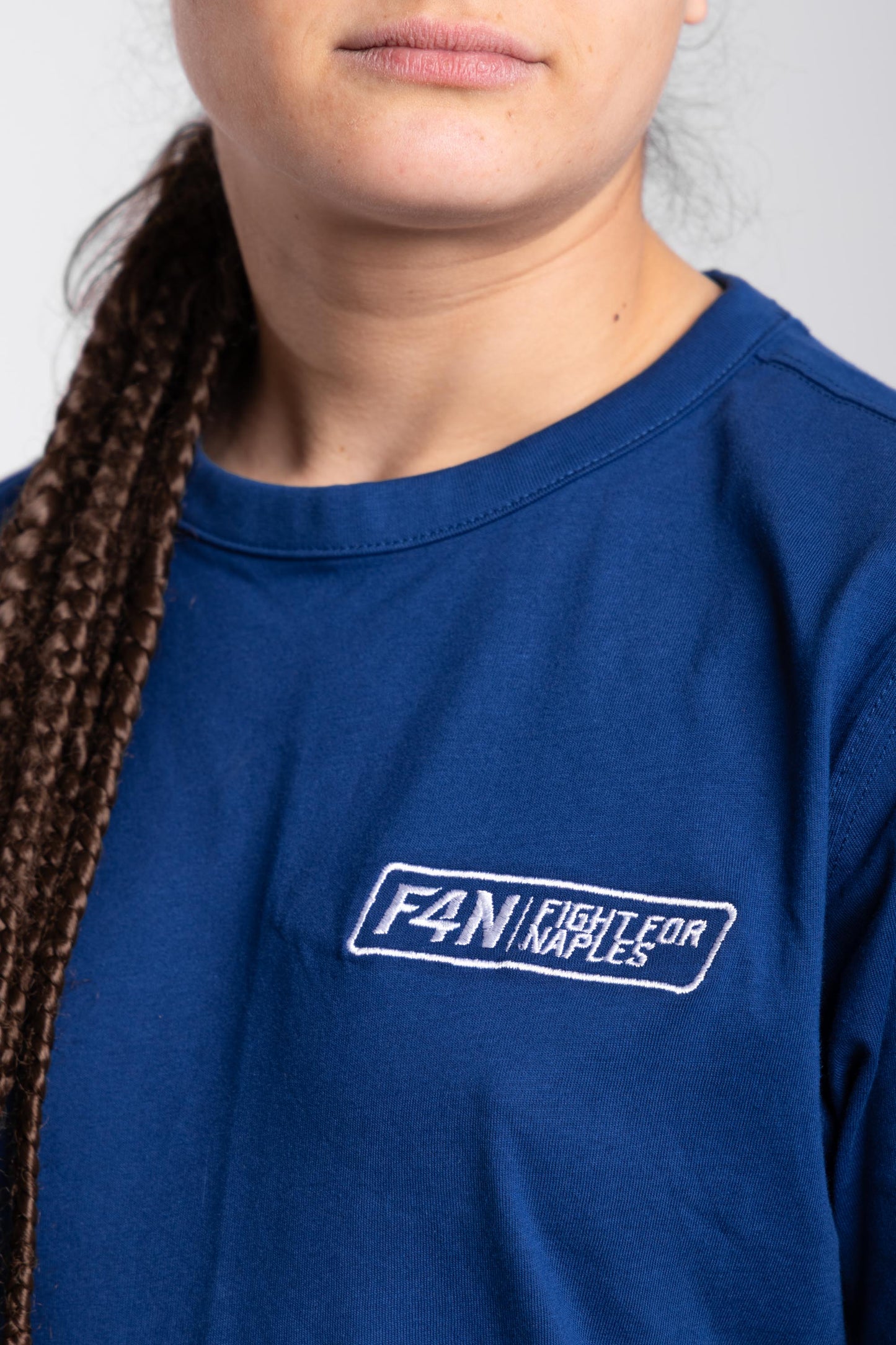 T-shirt ricamata F4N - bluette