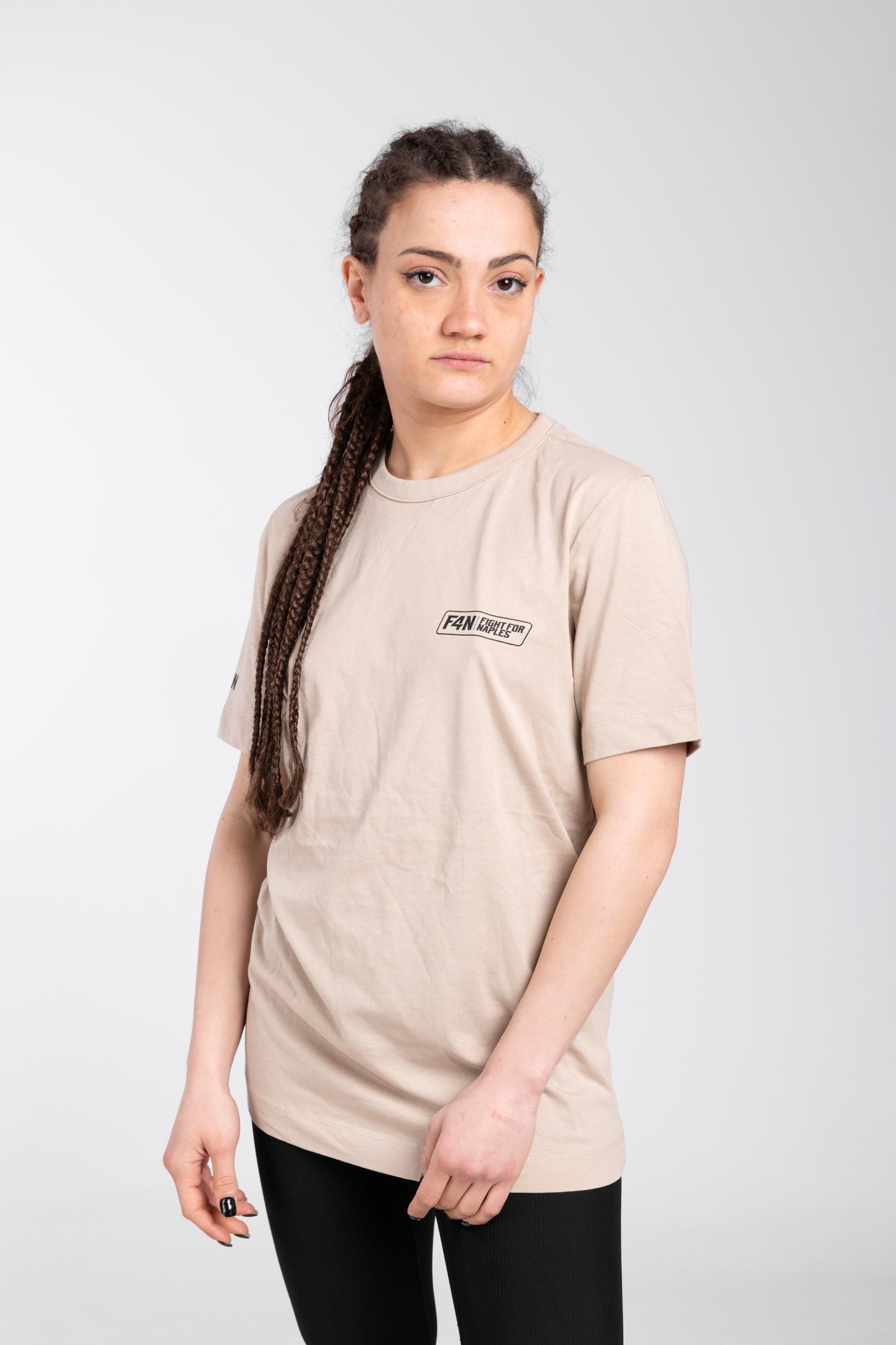 T-shirt stampa F4N - beige