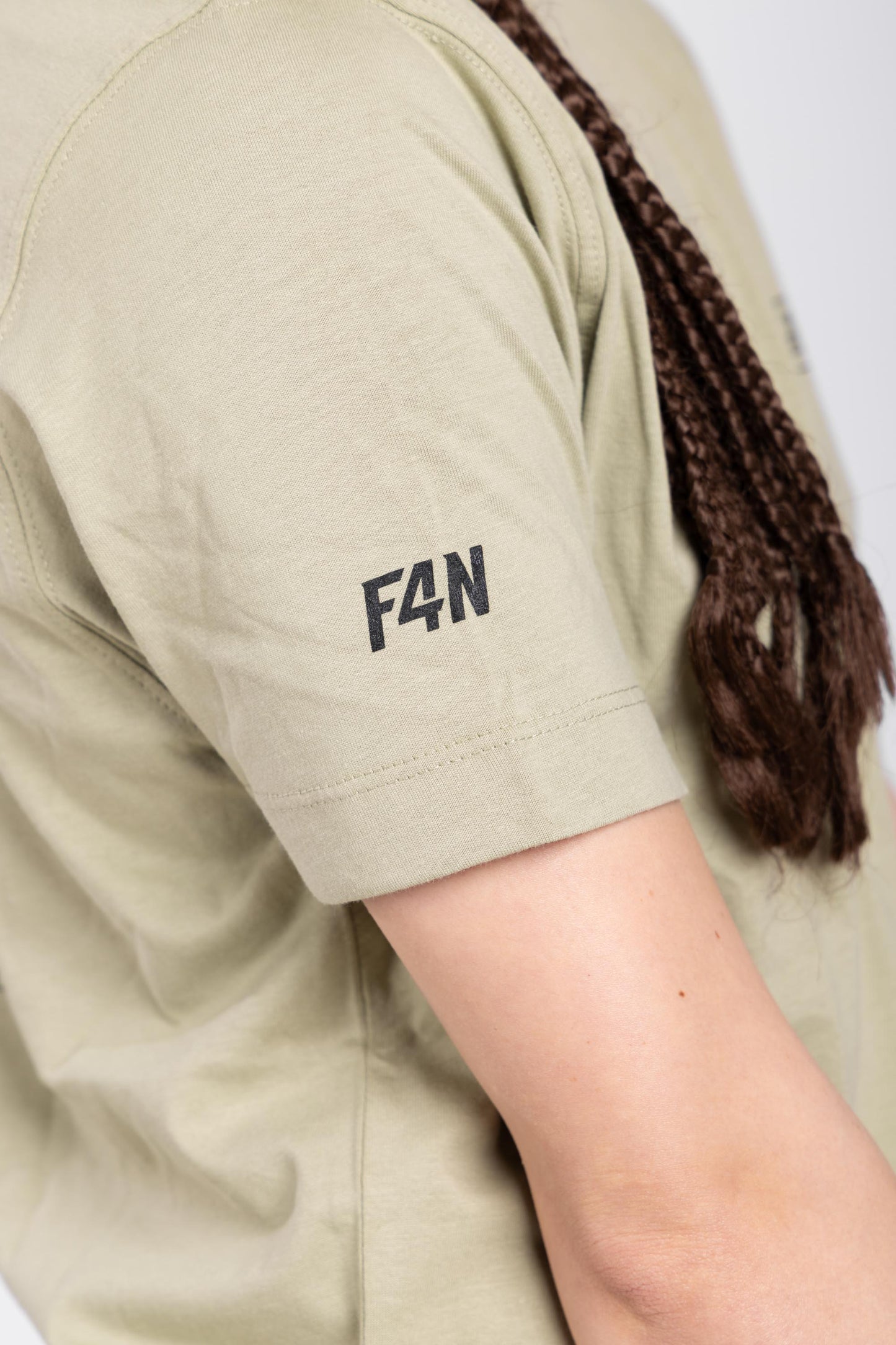 T-shirt stampa F4N - beige/green