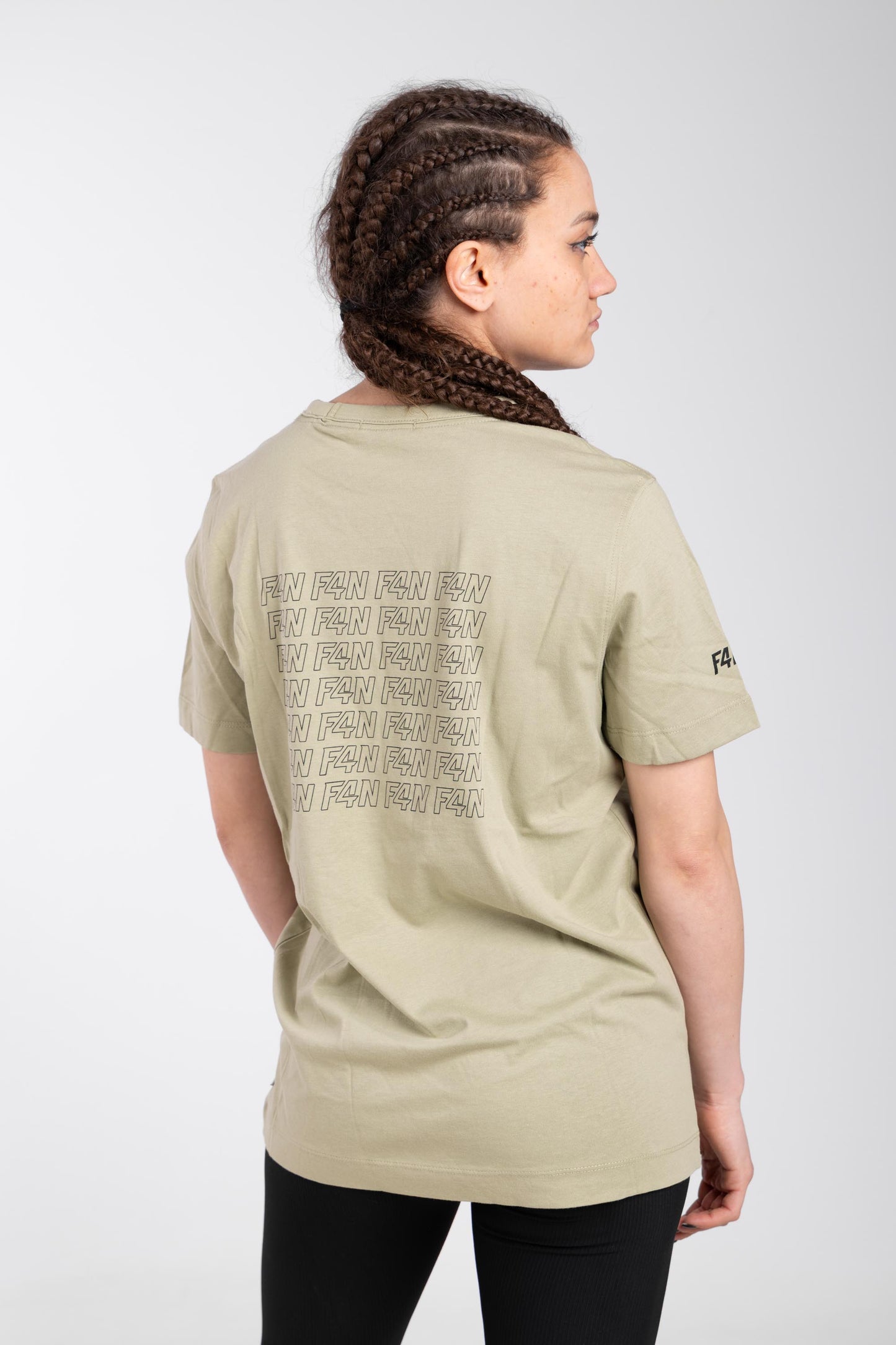 T-shirt stampa F4N - beige/green