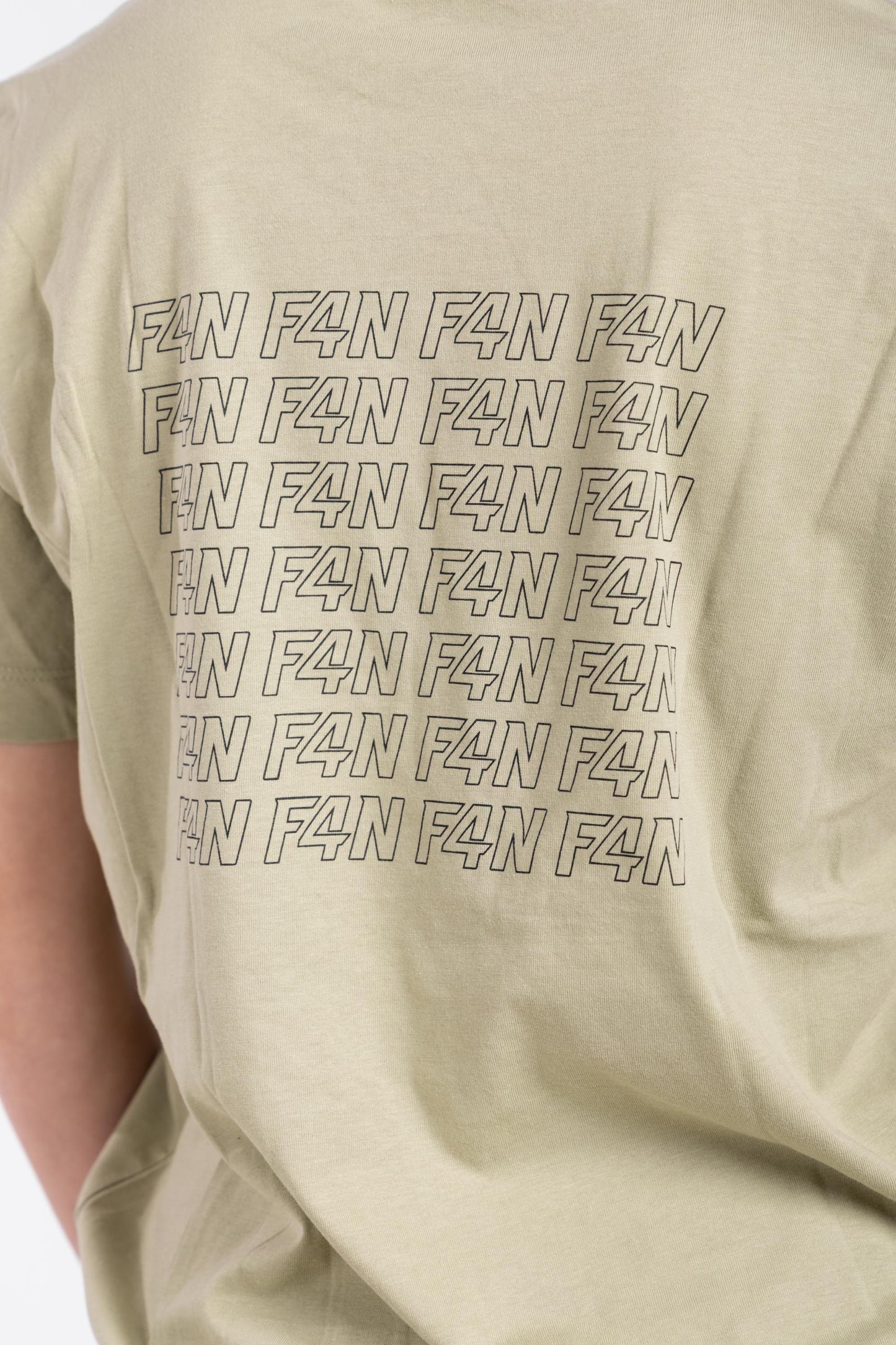 T-shirt stampa F4N - beige/green