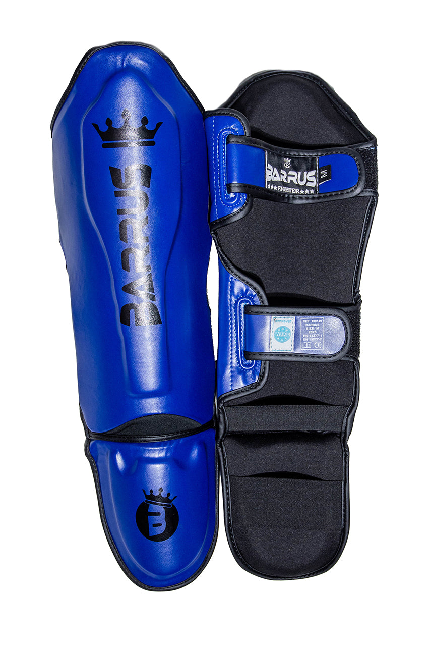 Paratibia con parapiede Barrus WAKO omologato - BLU