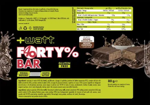 FORTY BAR 40% - Mousse Chocolate flavour - 20 barrette