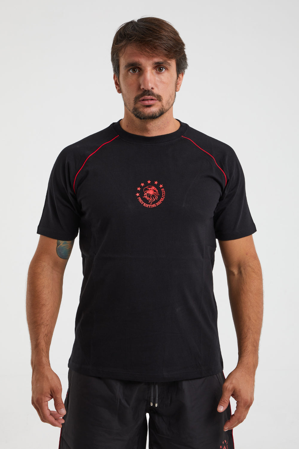 T-SHIRT UOMO PFNC BLACK AND RED