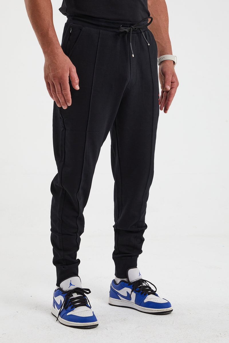 Pantalone Tuta Sportivo Napoli Anno 1926 – Colore Nero – Cotone Felpato, Vita Elastica Con Coulisse, Tasche Laterali E Posteriore