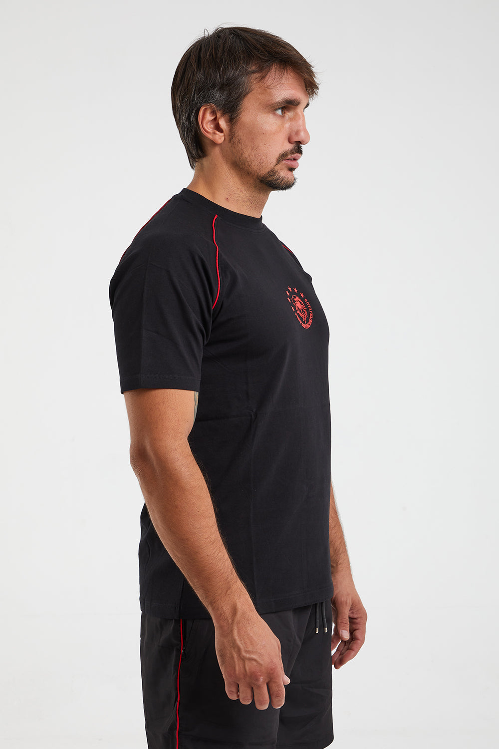 T-SHIRT UOMO PFNC BLACK AND RED