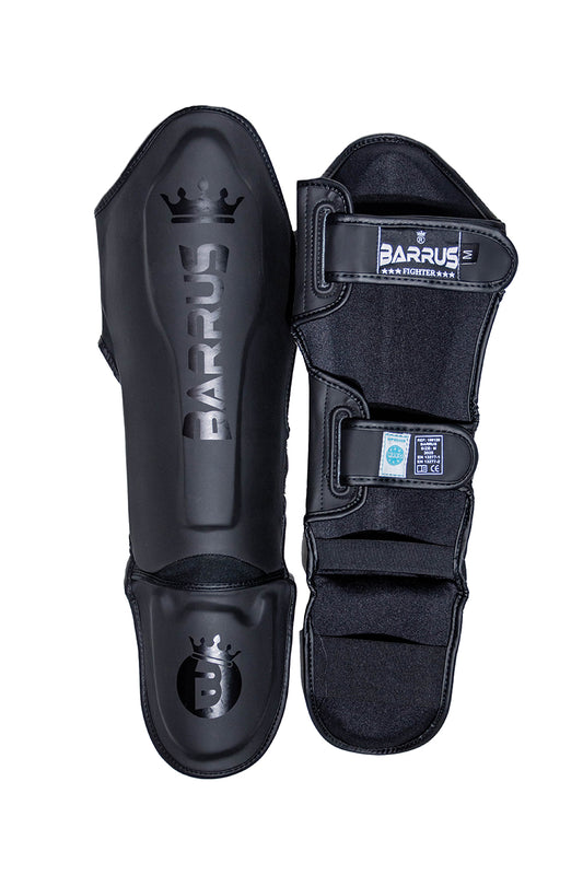 Paratibia con parapiede Barrus WAKO omologato - NERO